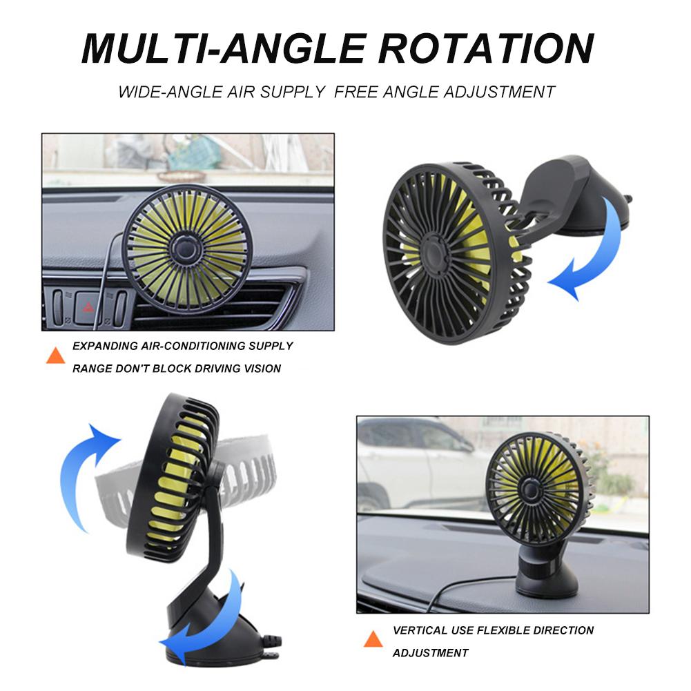 3 Speed Usb Ventilator Mini Elektrische Auto Ventilator Voor Auto Air Vent Gemonteerd 360 Graden Draaibare Car Auto Krachtige Koeling ventilator Aroma