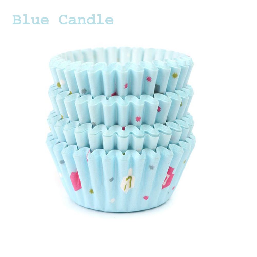 4 Stijlen 100 Stuks Cupcake Liner Bakken Cupcake Papieren Vormpjes Taartdoos Cup Eitaartjes Lade Cakevorm decoreren Gereedschappen: Blauw