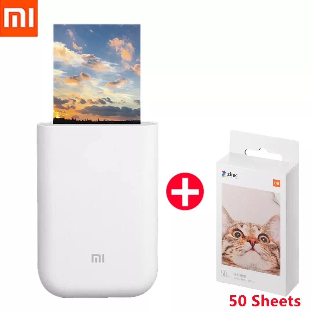 Xiaomi Mijia AR – imprimante de poche Mi ZINK, feuilles d&#39;impression Photo auto-adhésives pour Xiaomi 3 pouces Mini imprimante Photo de poche