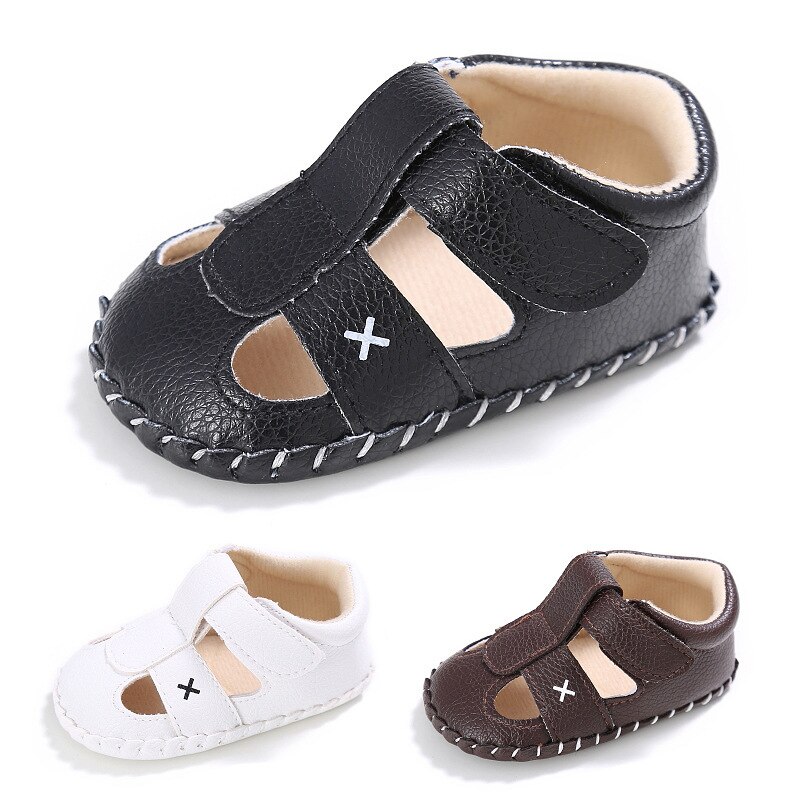 Sandalias Unisex para bebé niña Niño Zapatos de niño para sus primeros pasos suela de goma suave antideslizante azul sólido cuna primeros zapatos de andar para B