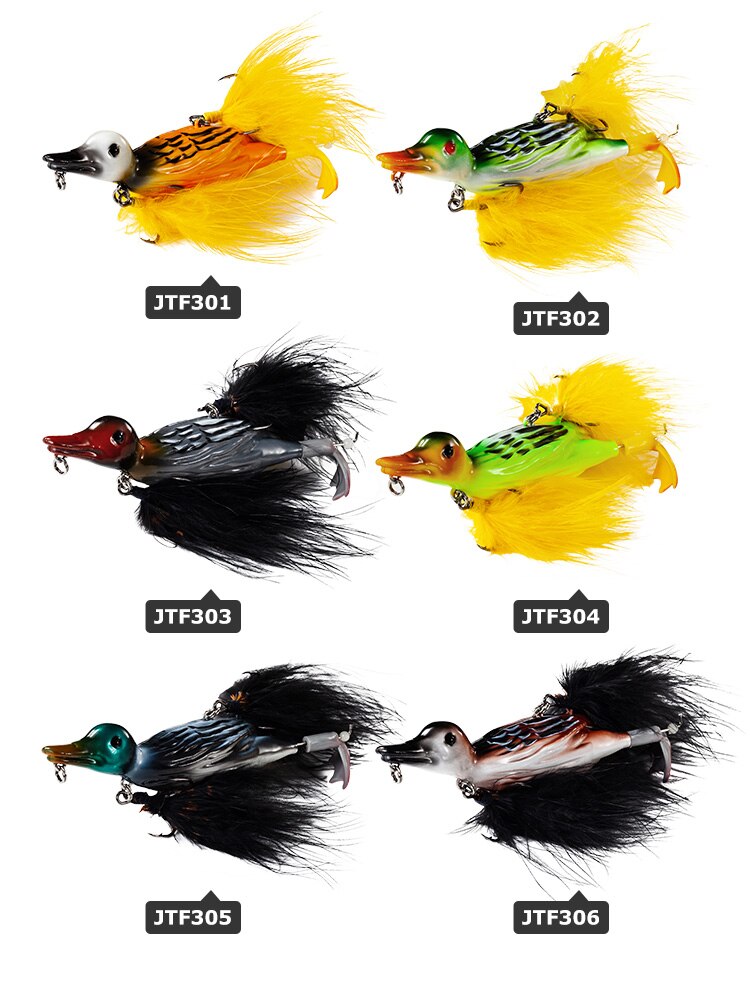 105mm 28g Floating 3D Suicide Duck Fishing Lures for Bass Pike Topwater Popper Lifelike Bait Whopper Wobblers Pesca JT9416