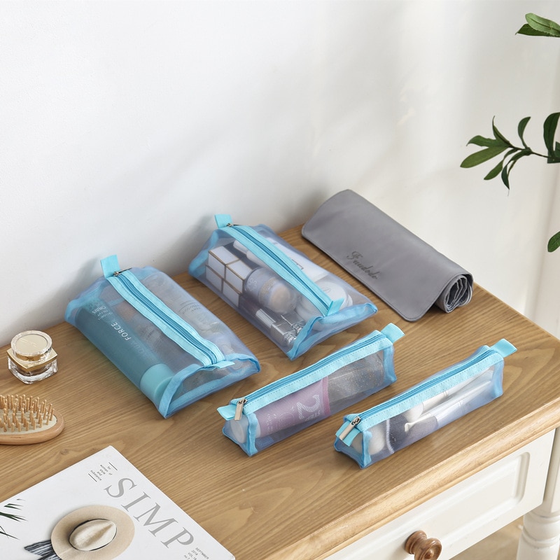Multifunctionele cosmetische opbergtas grote verpakkingskubussen waterdichte nylon bagage organizer toilettas reisaccessoires