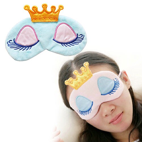 De dibujos animados sombreado gafas venda serio lindo ojos cubierta corona de viaje venda sombra lindo viaje ojo dormido cubierta