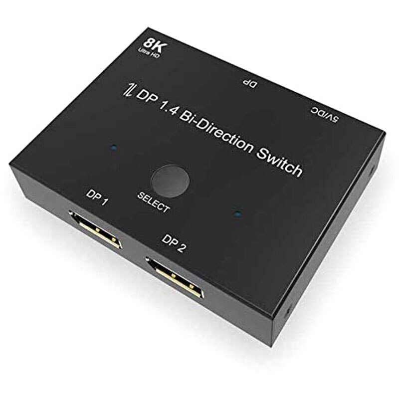Bidirectional DP Splitter 8K 8K @ 60Hz 4K @ 120Hz DP1.4 1X2 2X1 Display Switch for Computer TV Projector