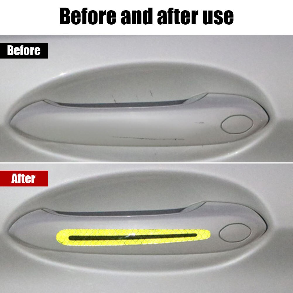 Autocollant 3D pour poignée de porte de voiture, 4 pièces, peinture, protection contre les rayures, couverture universelle