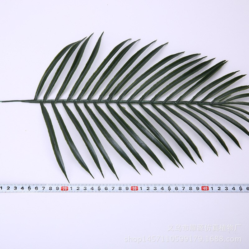 Plantas artificiales, accesorios de arreglo decorativos de hojas verdes, Palma floral, Palma de La Palma, hojas de palma, Monstera, decoración para el hogar y la boda: 1 PC Lutescens leaf
