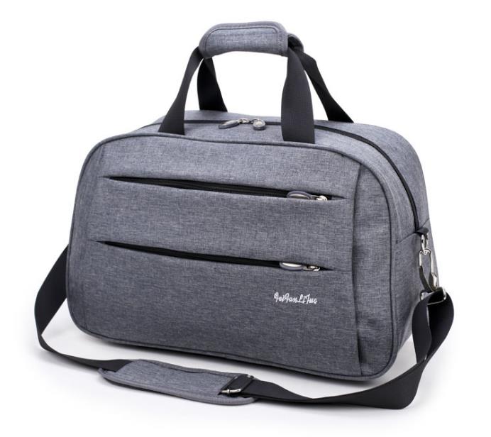 Sac à main de voyage pour hommes, sac de voyage gris pour week-end, porte-bagages, sac à bandoulière pour hommes: Large Grey