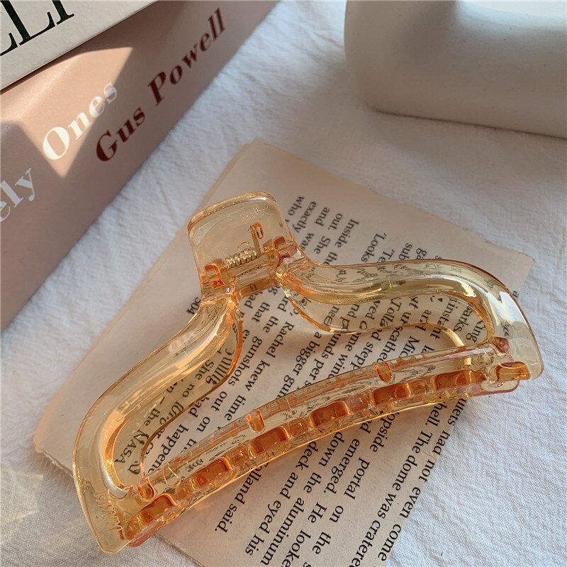 Transparent Love Heart Hair Claws Hair Crab Women Convex Shape Geometric Hairpins Hair Clips Acrylic Barrettes Hair Accessories: 8