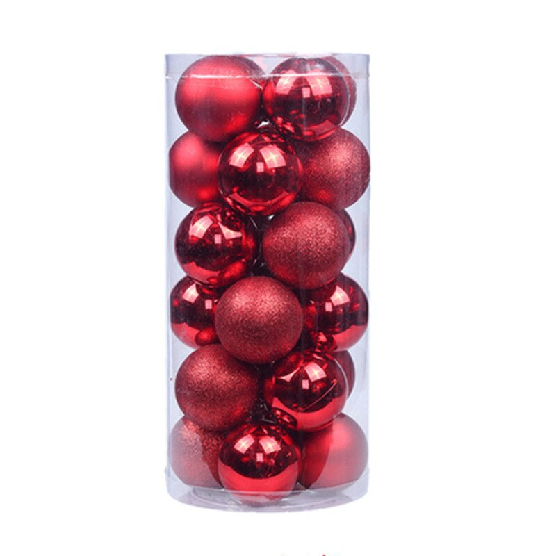 Glitter Christmas Ball 24PCS Hanging Baubles Tree Decoration Xmas Ornaments UK