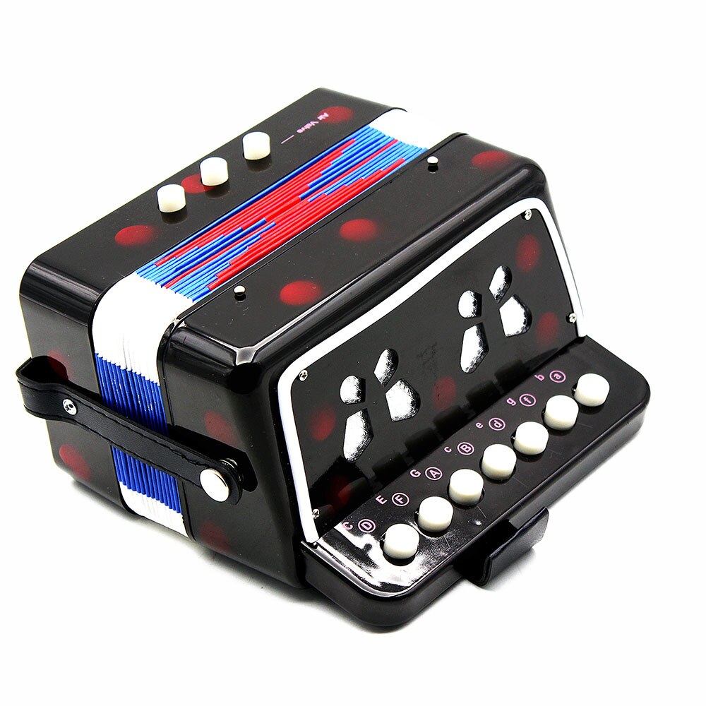 7-Key 2 Bass Accordion Mini Small Accordion Educational Musical Instrument Rhythm Band for Kids