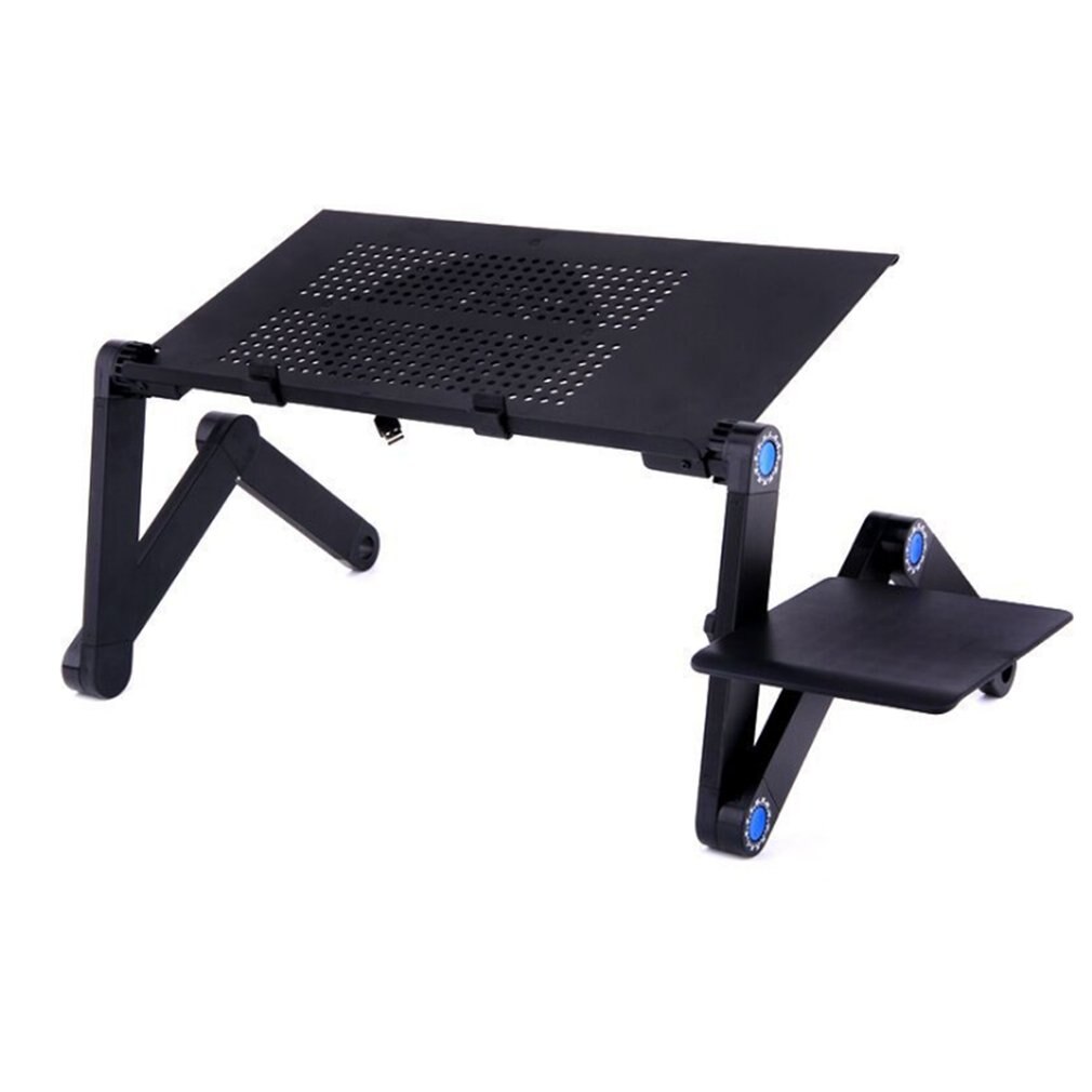 Portable Adjustable Aluminum Laptop Desk Stand Table Vented Ergonomic TV Bed Lap Stand Up Working Office PC Riser Bed Sofa Couch: Default Title