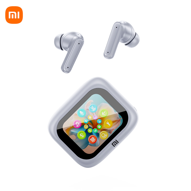 Xiaomi E18 Pro ANC Wireless Earphone Bluetooth Headphone Large Screen Touch Noise Reduction Earbuds Color Screen A8 Smart Screen: GRAY