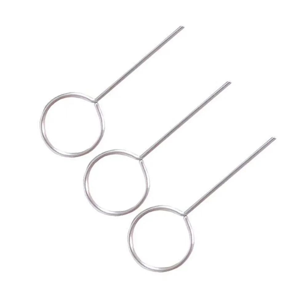 20pcs Universal Sim Card Stainless Steel Needle Tray Removal Eject Pin Key Tool Opener Ejector Mobile Phone Sim Card Remover Pin: Silver
