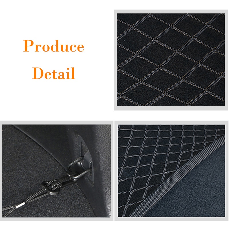 Redes de maletero de coche, organizador de almacenamiento de equipaje de carga de nailon fuerte elástico, malla con ganchos, accesorios de coche para SUV MPV, 70x70 cm