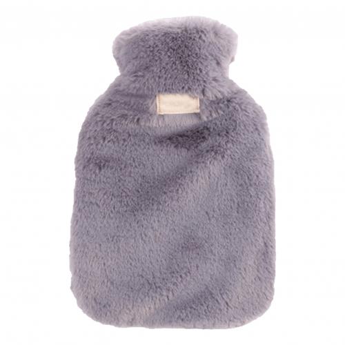 Borsa per scaldamani per bottiglia di acqua calda per bambini caldi in tinta unita da 800ml: in profondità grigio