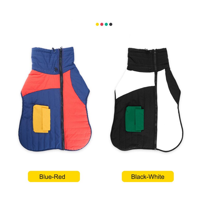 Ubrania na duże psy zimowe ciepłe dużego psa kamizelka płaszcz wodoodporne stroje dla zwierząt domowych buldog francuski chart doberman ubrania