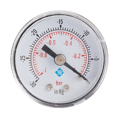40mm 1/8BSPT -1-0bar -30-0inhg Barometer vacuum Hydraulic Gauge oil Fluid Water Pressure Gauge Meter diameter for Air Compressor
