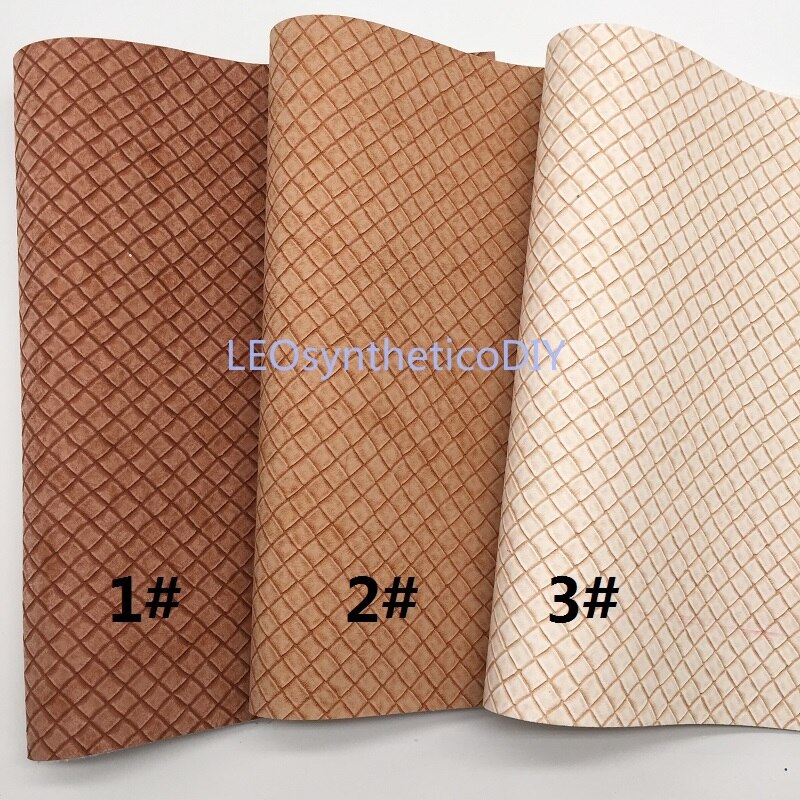 1Pc 21X29CM Wafel Geweven Faux Leer Stof, Synthetisch Leer Lakens, Pu Leer Voor Maken Bows Leosyntheticodiy R227B