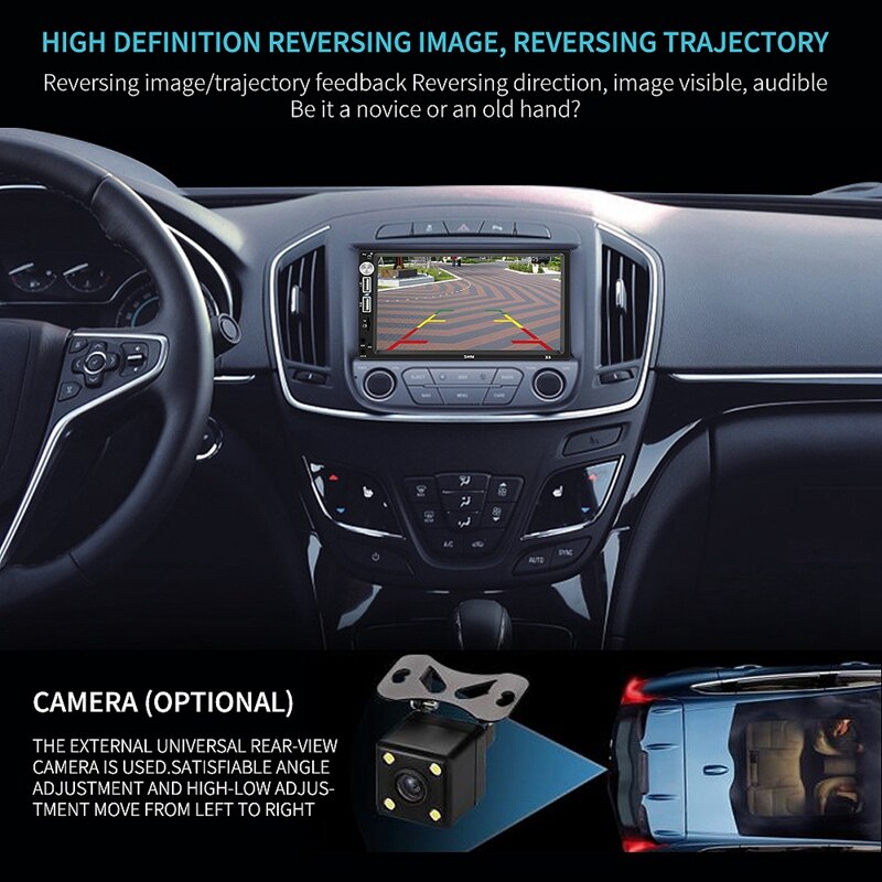 7 inch Double 2 DIN Head Unit Car Stereo MP5 Player Press Sn BT Radio FM/USB/AUX