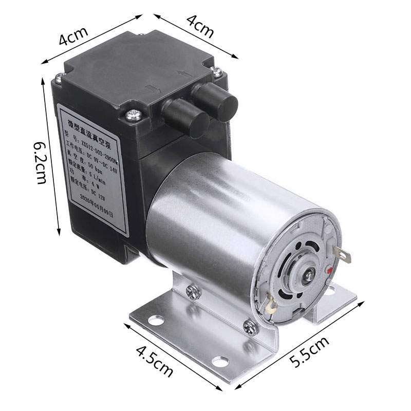 Electric Vacuum Pump DC 12V Mini Vacuum Pump Electric Vacuum Air Pump Negative Pressure Suction 5L/min 80kpa Vacuum Pump