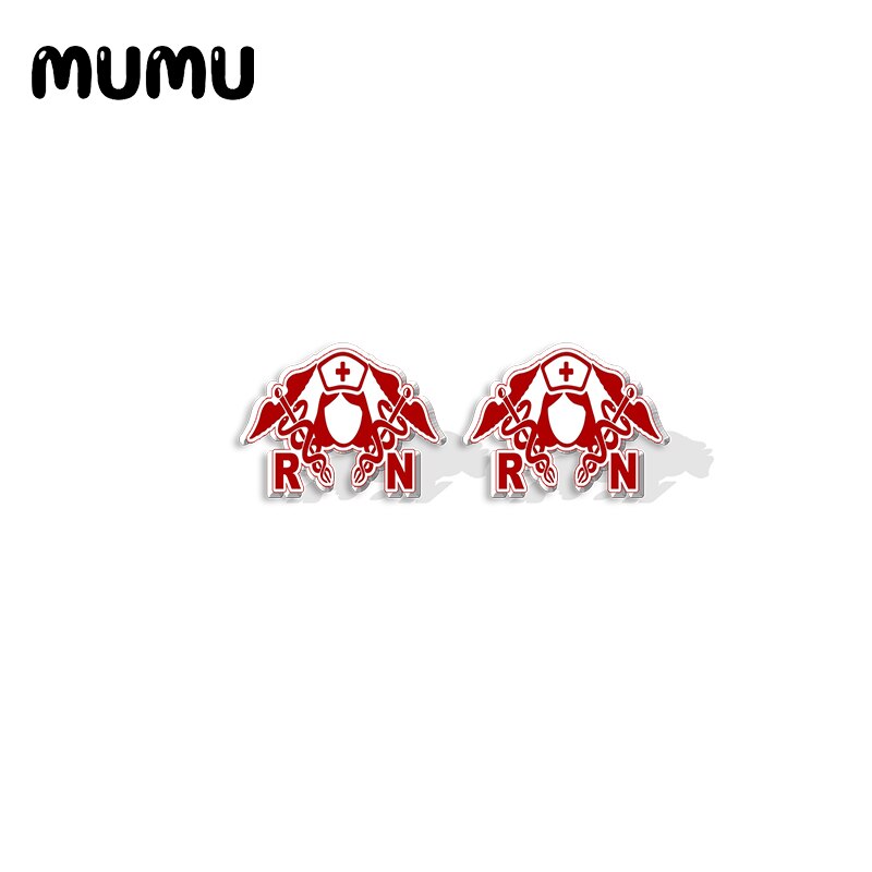 Pendiente de tuerca de acrílico para enfermera, joyería de resina epoxi con dibujos animados, para , novedad de: 6