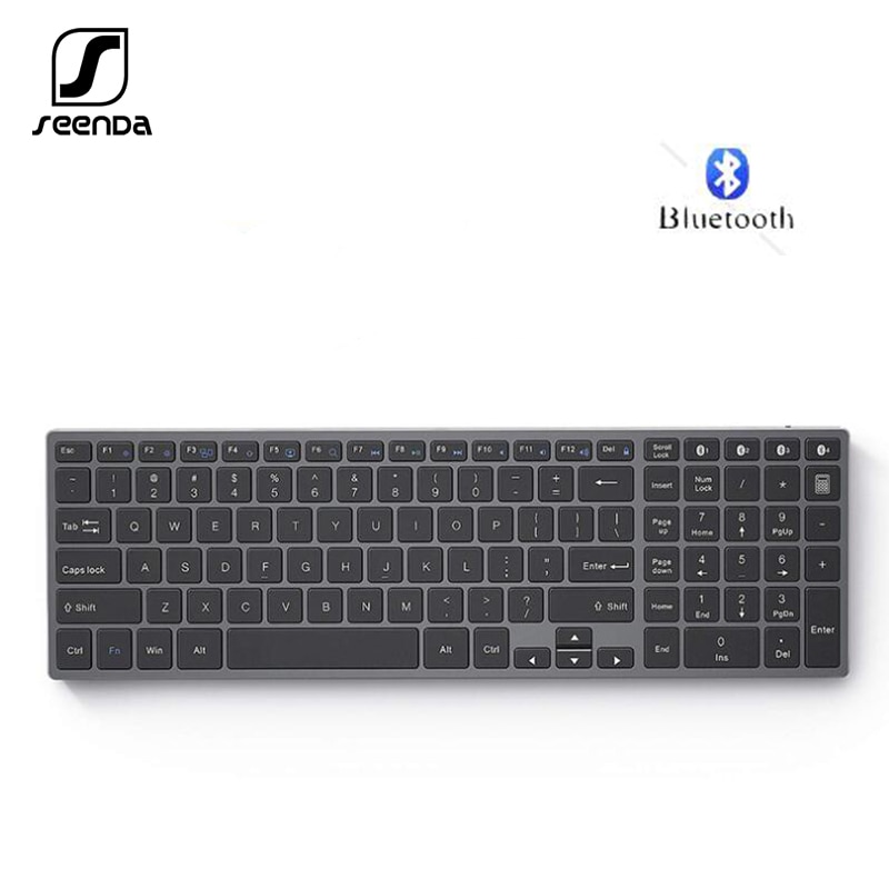 Seenda Russisch/Frans/Duits/Uk/Us Bluetooth Wireless Keyboard Voor Tablet Multi Apparaat Draadloze Oplaadbare Toetsenbord