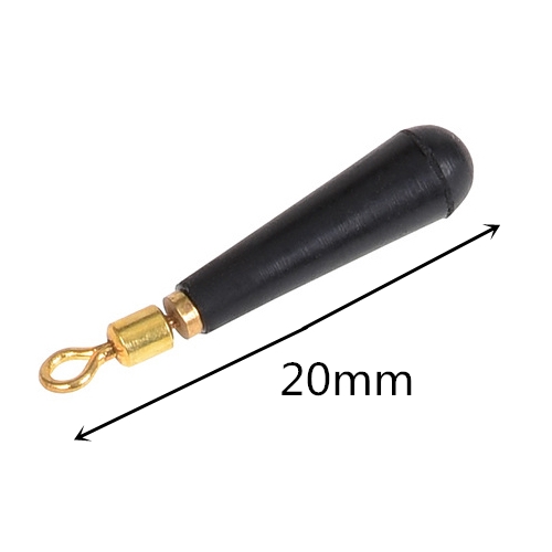 20pcs/Lot 360° Rotation Drift Fishing Float Rubber Copper Head Fishing Gear Block Bobber Buoy Float Seat Rest Accessories Tackle: Size-L-20pcs