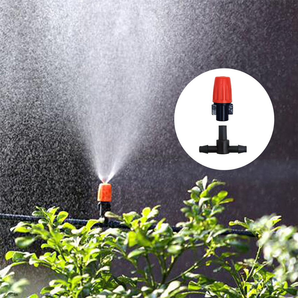 Mistsproeiers Irrigatieset 5M-20M Tuin Automatische Spray Vernevelingsinstallatie Bewateringssysteem Met 4/7 Pe Slang En Connector