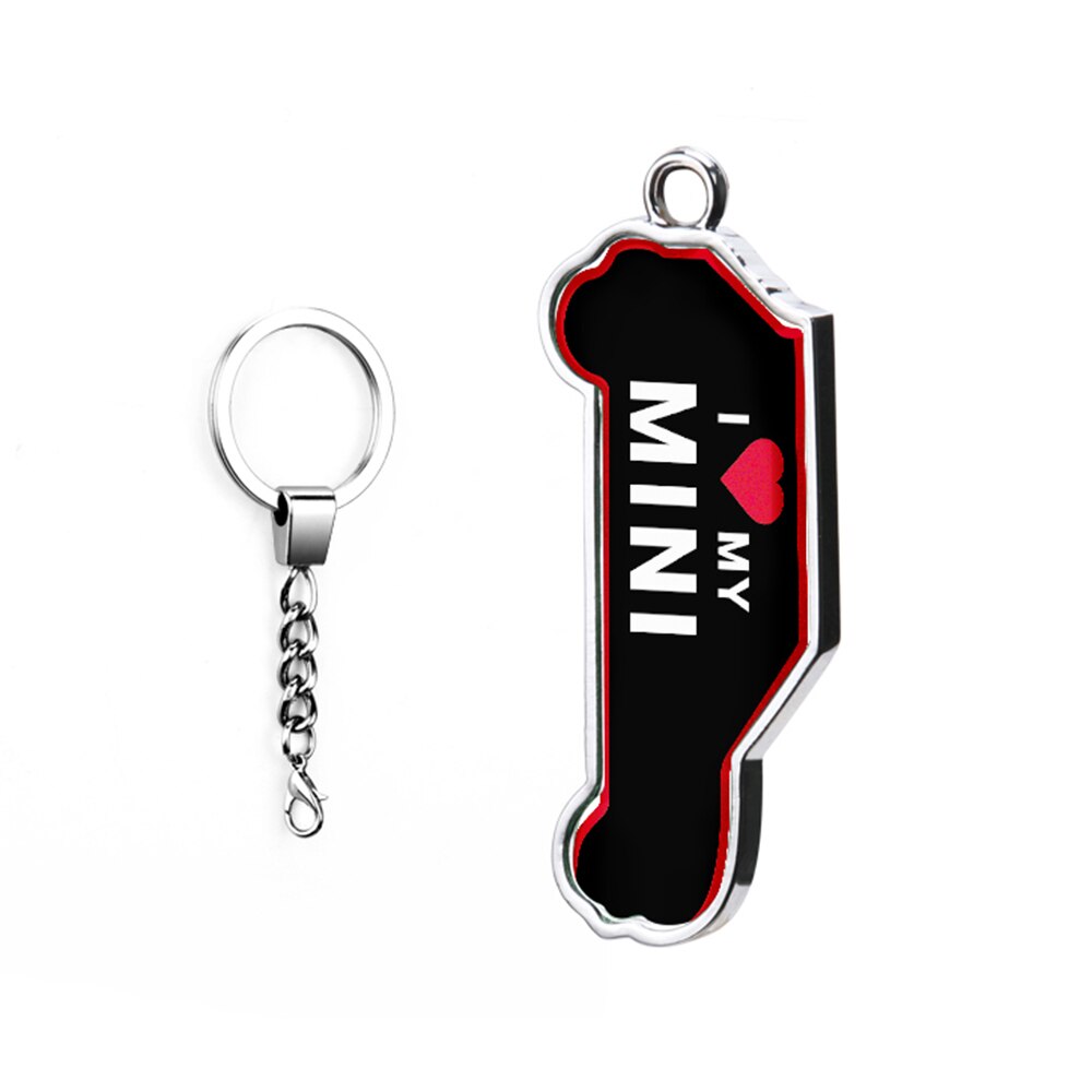 Bilnyckelring nyckelring till mini cooper jcw one s  r50 r52 r53 r55 r56 r60 r61 f54 f55 f56 f57 f60 countryman biltillbehör: Jag älskar minikedja