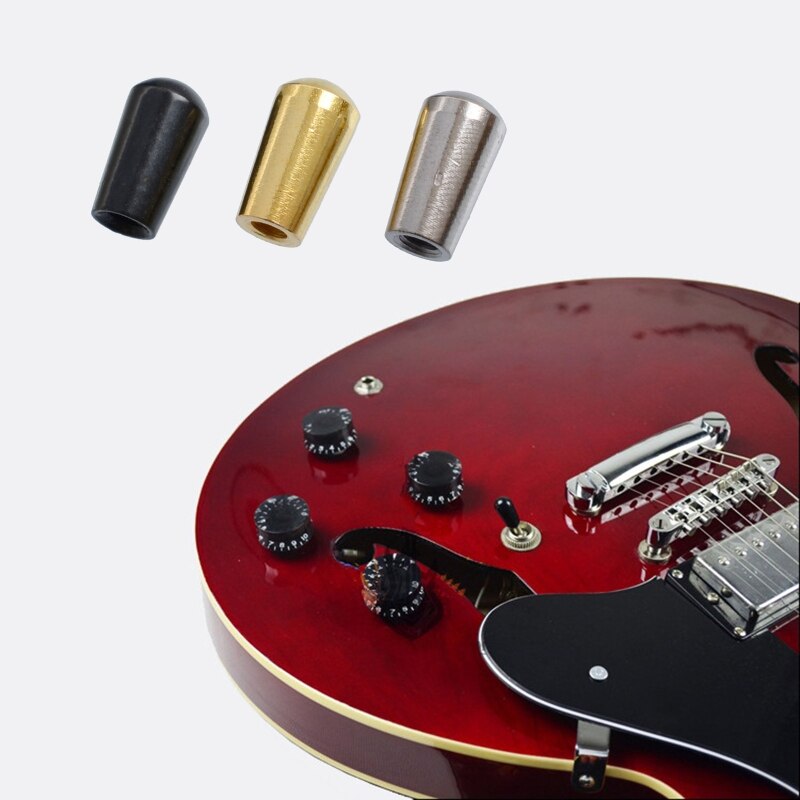 Przełącznik gitarowy Selektor Metalowa końcówka 3-drożny przełącznik dwupozycyjny Pokrętło Końcówka Gwint wewnętrzny Przycisk końcówki pokrętła gitary elektrycznej