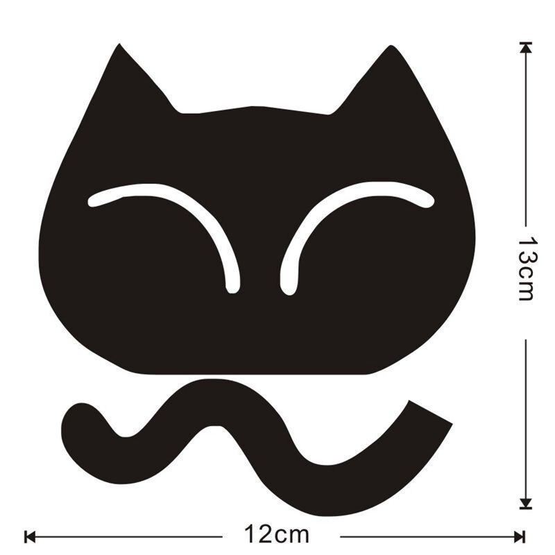 Funny Hungry Cat See The Fish Switch Phone Wall Stickers For Kids Rooms Diy Home Decoration Cartoon Animals Wall Decals#0616: 05
