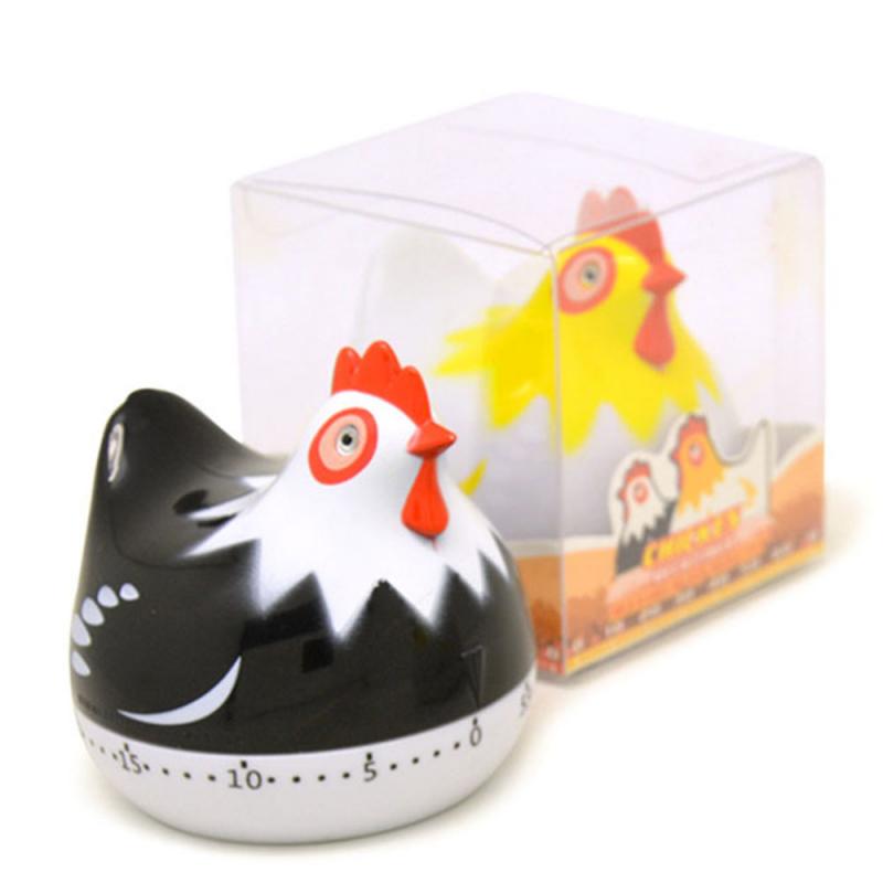 Cocina negro/blanco Gadget cuenta atrás reloj de cocina herramientas cocina temporizador con forma de Animal Manual mecánico Retro temporizador de cocina niños juguete