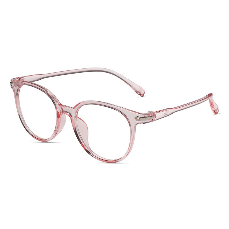 Platte spiegelbril montuur koreaanse versie retro bril transparante gelei kleur spiegel alledaagse persoonlijkheid bril montuur: Roze
