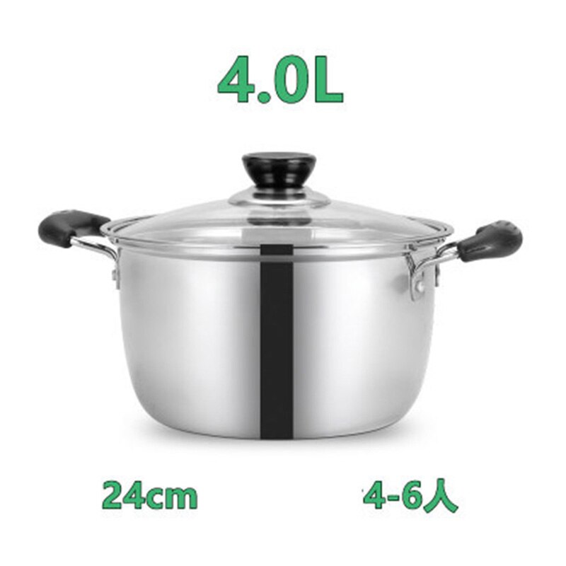 1Pcs Dubbele Bodem Pot Soep Pot Multi-purpose Kookgerei Non-stick Pan Pot Niet-magnetisch Koken: 24CM