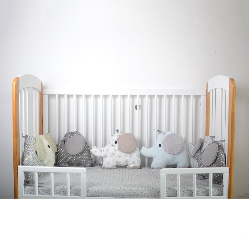 Baby Bed Bumper Crib Cot Olifant Bumper Babybed Protector Wieg Bumper Pasgeborenen Peuter Bed Beddengoed Set