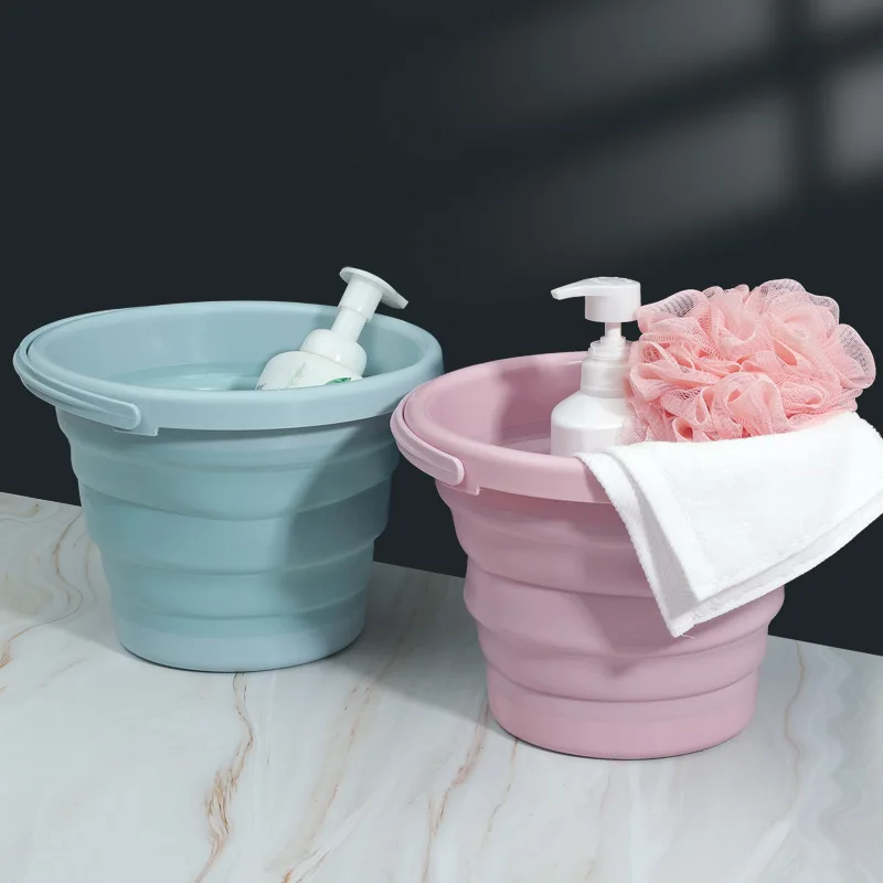 Portable Foldable Multi-Function Bucket Car Travel Fishing Pen Washing Basin Outdoor Use Collapsible Water Container Home Goods
