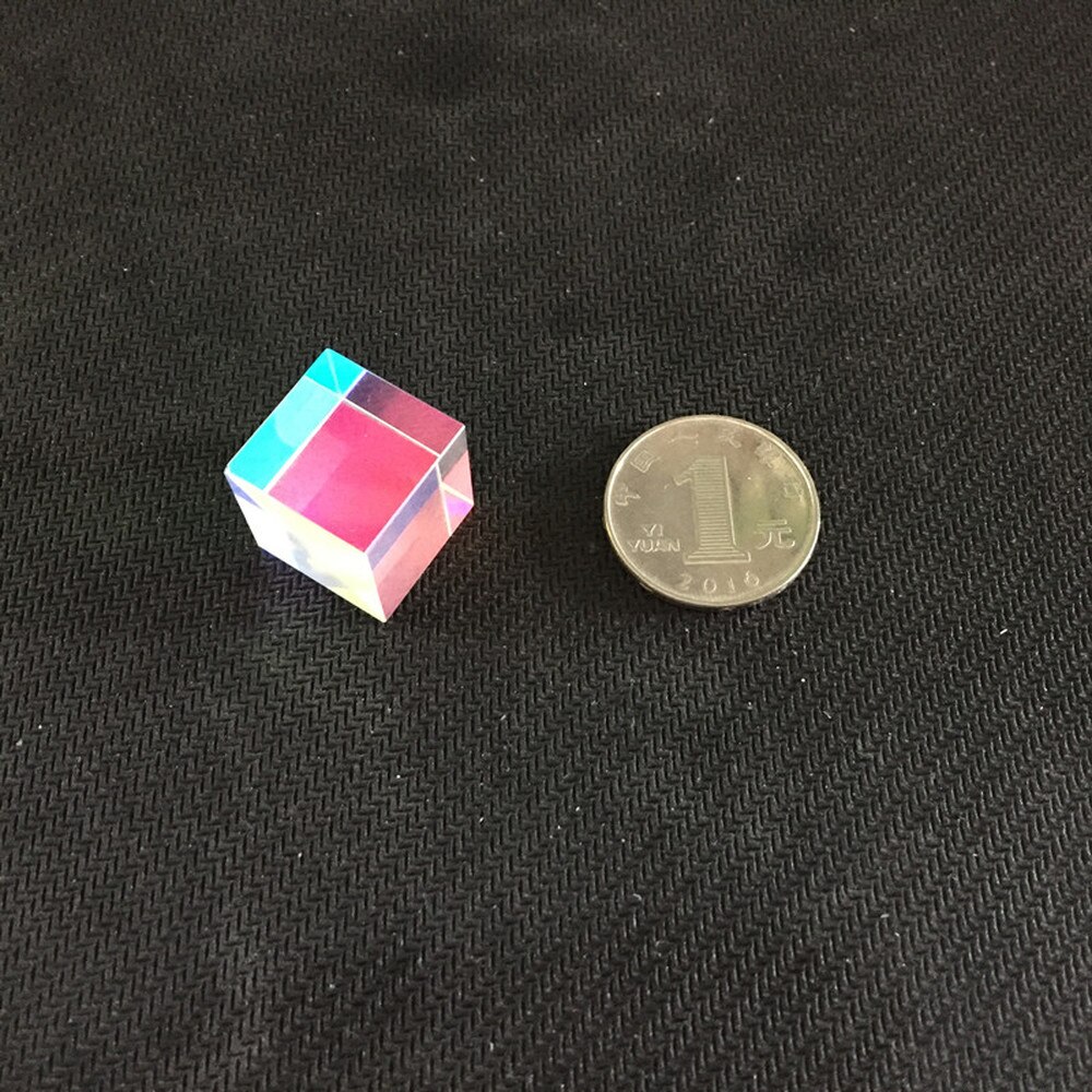 Experimento óptico de fotografía de seis luces, arco iris con cubo de luz impecable, Prisma de cristal, 18x18x18mm