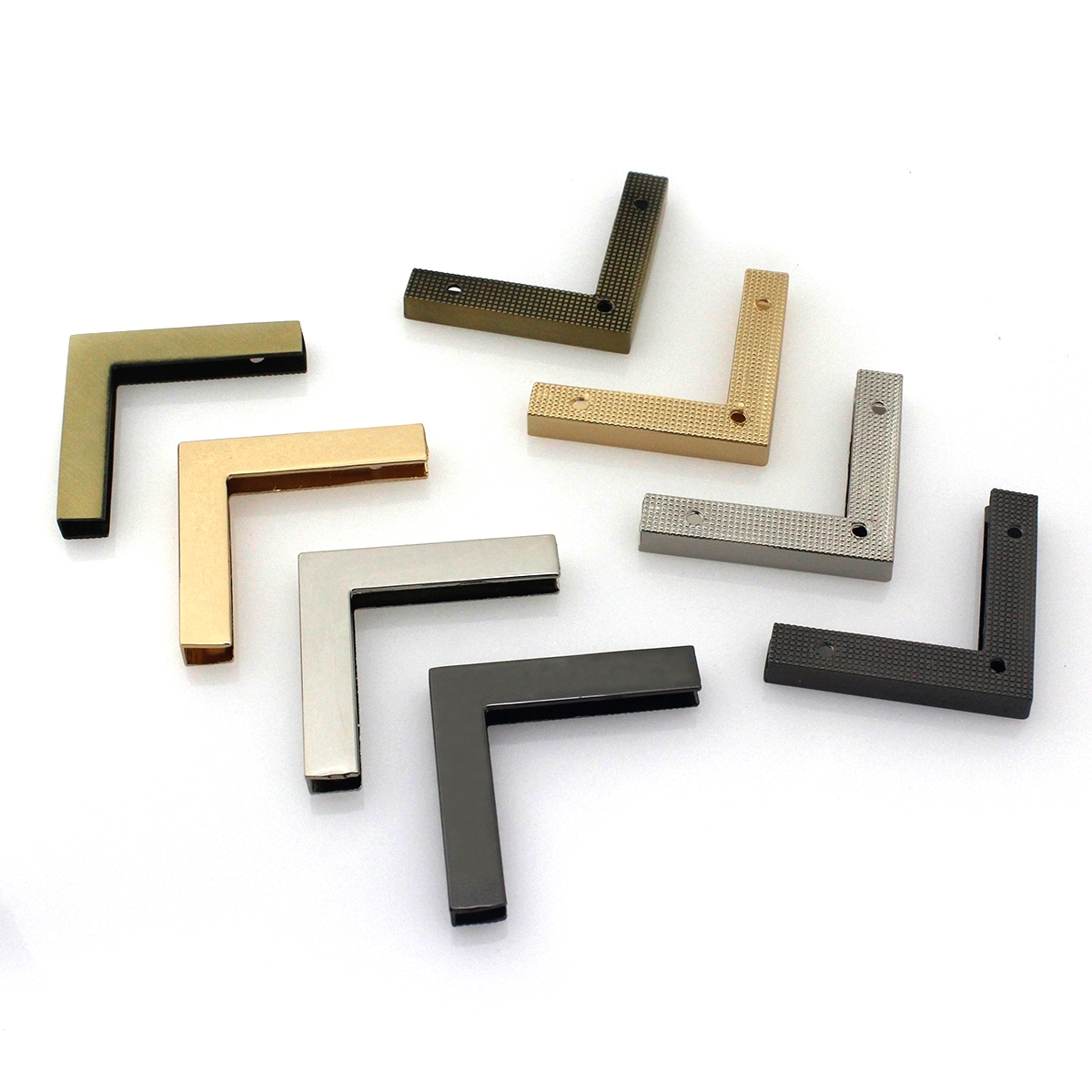 Een Paar Metalen Haakse Rand Gesp Zak Hoek Schroeven Clip Randen Protector Sluiting Voor Lederen Ambachten Hardware Accessoires