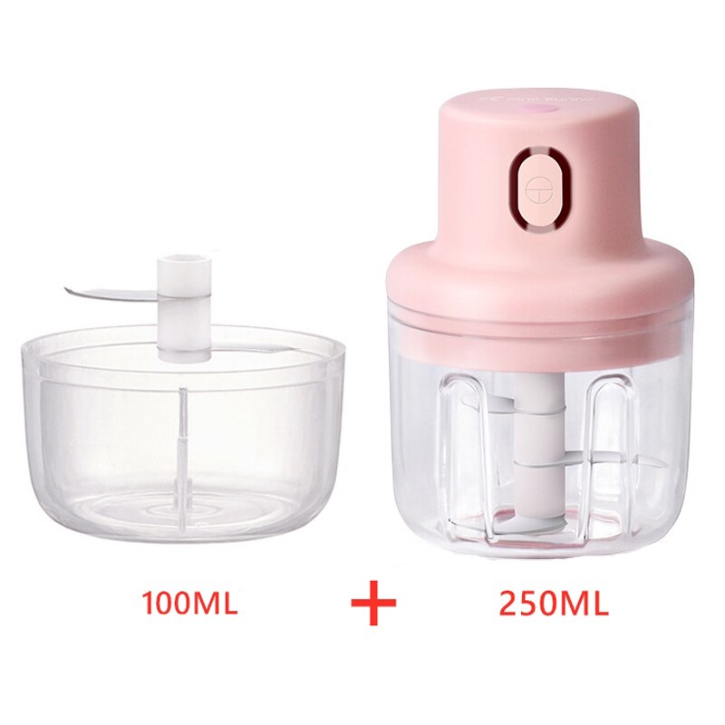 Electric Food Chopper,Automatic Mixer Blender to Chop Fruits/Vegetables/Garlic/Onion,Meat Grinder,Kitchen tools: 100ml and 250ml