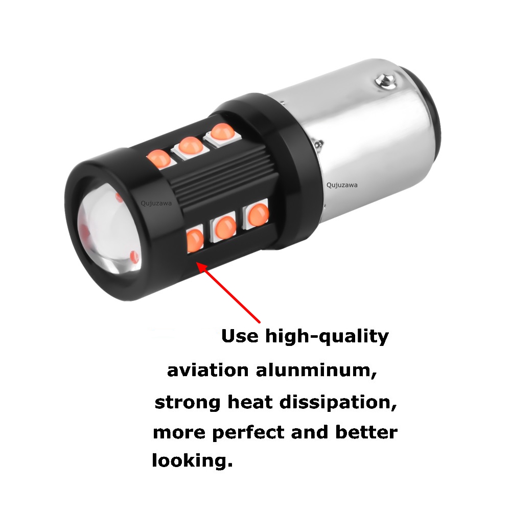 2 stück 1157 -fach 15d p21/5w led-auto-rückleuchten, bremsleuchten, automatische blinker, tagfahrlicht, rot, weiß, gelb