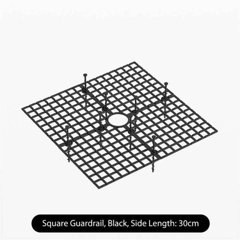 19/52CM Multi-use Plant Pot Cover Square/Round Plastic Pot Grid Soil Guard Cover Plant Protector Garden Accessories: WHITE