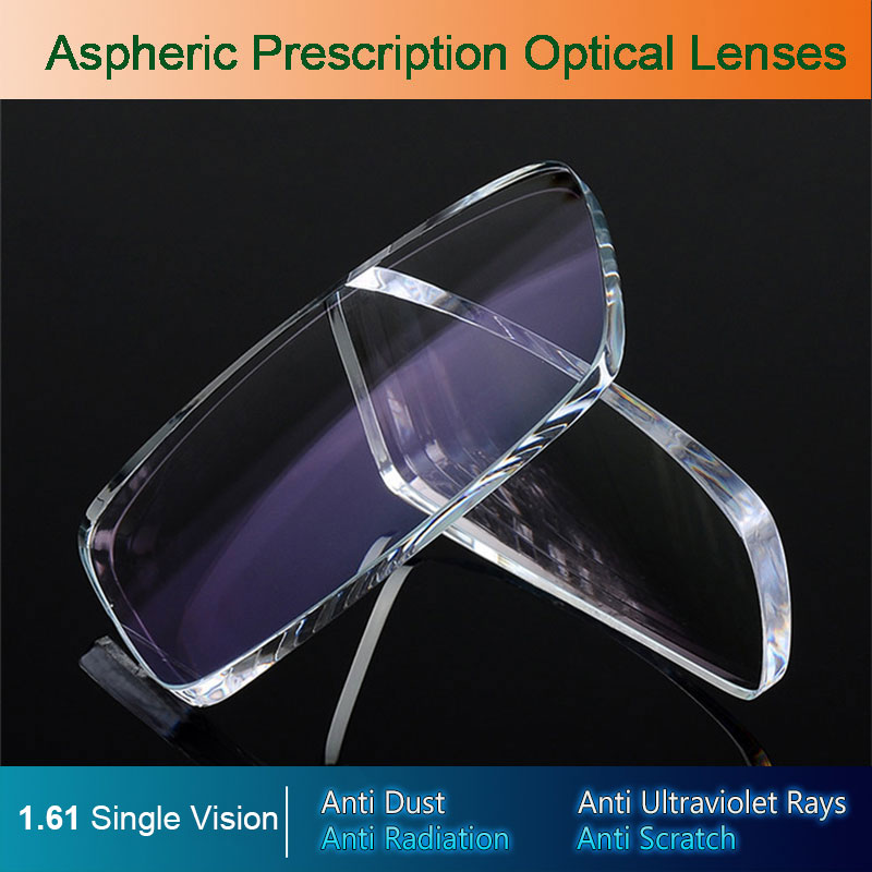1.61 Enkele Visie Asferische Optische Brillen Lenzen Recept Lens Bril Frame Ar Coating En Anti-Krasbestendig