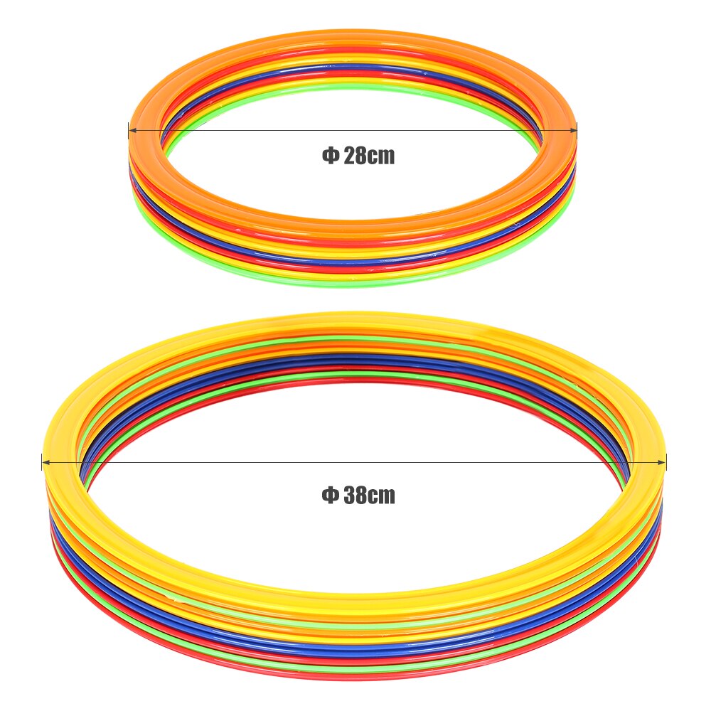 10 stücke 28cm/38cm Geschwindigkeit Ring FußBall FußBall Basketball Sport Ausbildung Ringe Ausrügestochen FußBall Ausbildung Ringe