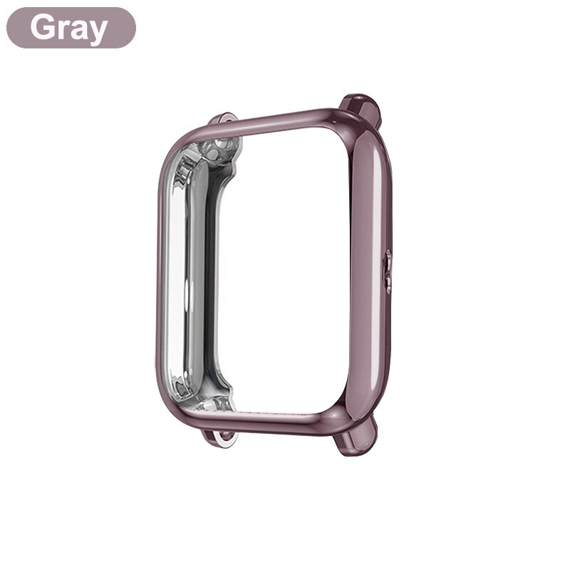 Amazfit Bip U S Lite futerał ochronny z folią do akcesoriów Amazfit GTS 3 2 Mini Bumper TPU obudowa ochronna: Plating Gray / Amazfit GTS 2 or 2e