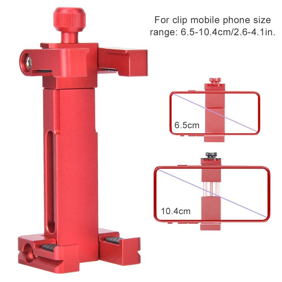 Ulanzi fotografia ST-03, soporte de Clip plegable de Metal para teléfono inteligente con placa de liberación rápida y zapatos fríos para teléfono móvil
