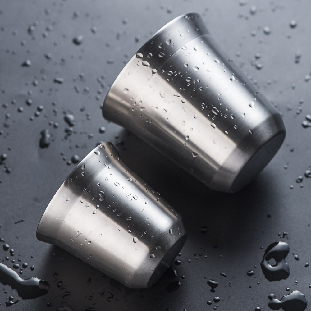 80ml /160ml Stainless Steel Espresso Cups Double Wall Demitasse Cups Vacuum Insulated Coffee Mug For True Espresso Coffee Lover