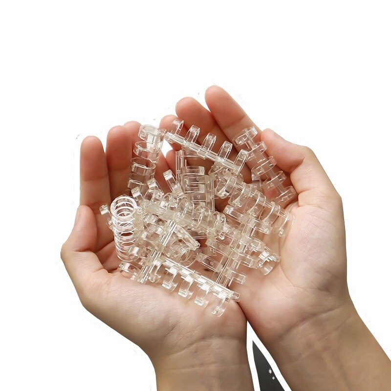 9Pcs 5 Gat Ring Binding Ring Segment Binding Ring Poreuze Punch Losbladige Papier Plastic Clip Toepasselijk Diafragma 10Mm
