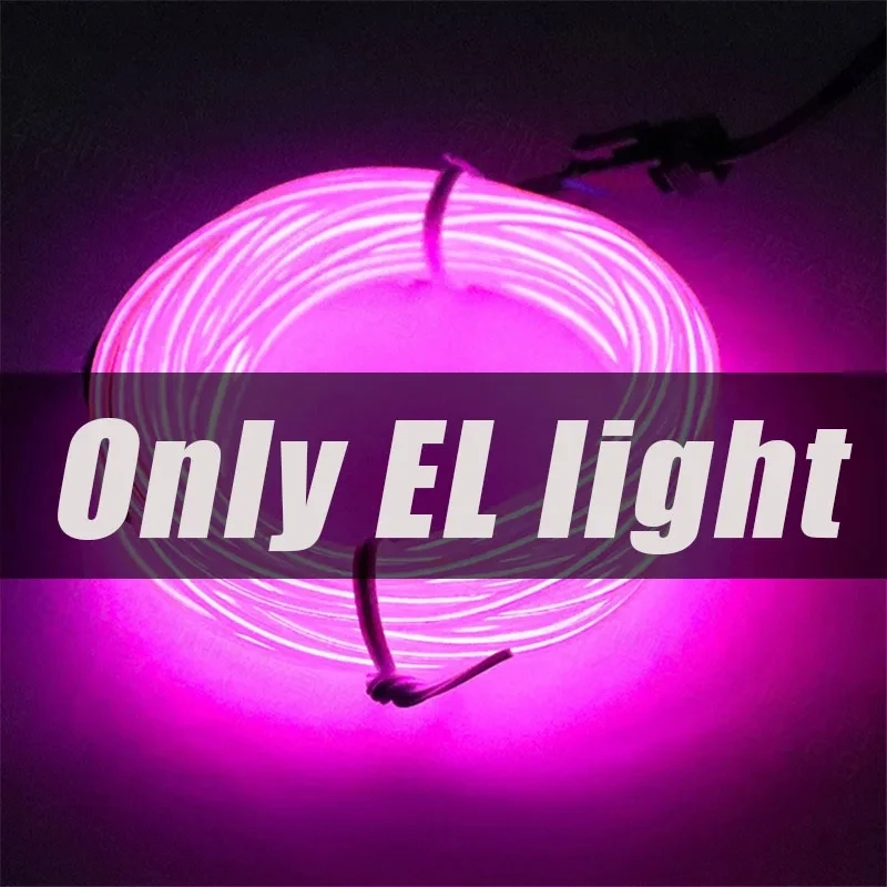 EL Wire 5/4/3/2/1 colores 1M luces iluminadas con luces de neón combinación DIY luces multicolores pilas AA tiras LED USB para graduación: S / Caqui oscuro