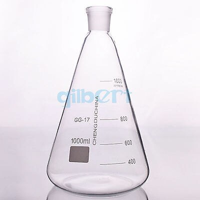 Conical Box Lab 1000ml Quickfit 19/26 Joint Lab Conical Flask Erle... – Grandado