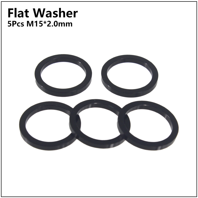 HEPPE MTB Road Bike Thru Axle Washer M12 M15 Axle Spacer Bike Hub Tube Shaft Skewer Spacer 0.5/1/2/3/4/7.5mm Thickness: Dark Grey